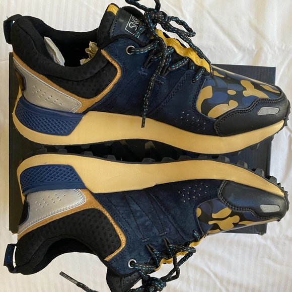 SNKR Project- Duane Sneakers (Navy/Black/Yellow Camo) - MEN 11 (45) - Picture 5 of 6